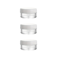 3 x kierrepurkki 5ml valkoinen kansi